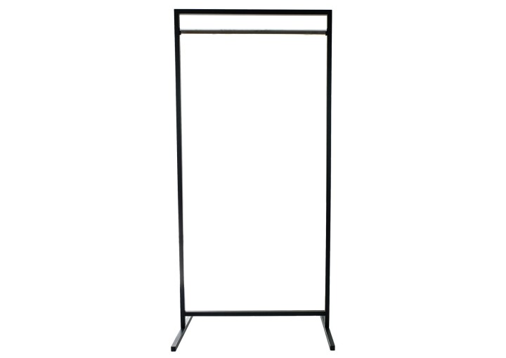 wieszak metalowy czarny na białym tle